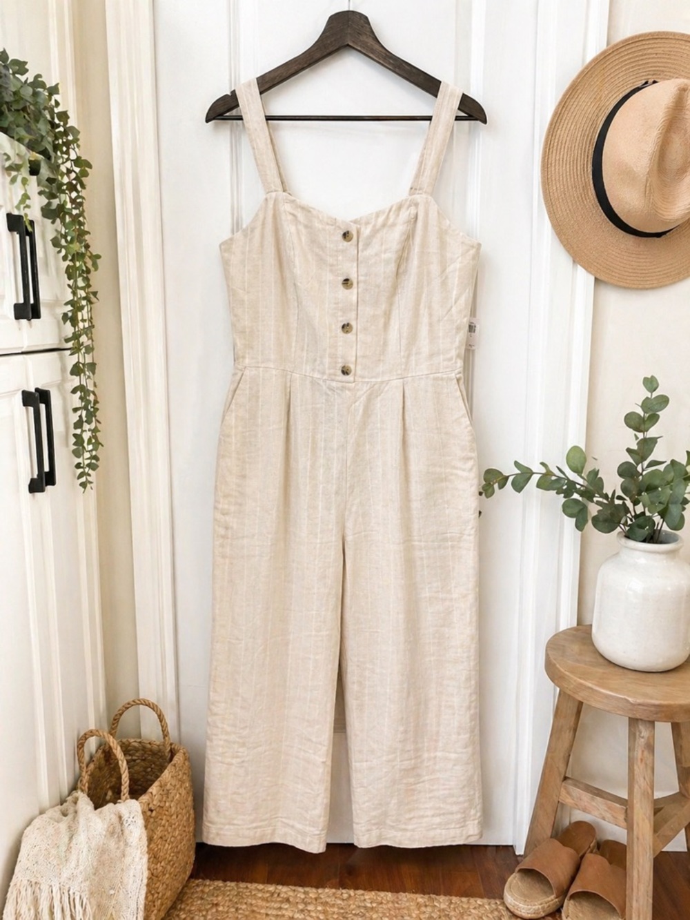 Old Navy Linen Blend Jumpsuit Romper